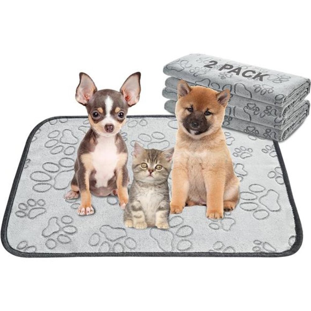 Reusable Puppy Pads, 2 Pack Washable Pee Pads for Dogs, Waterproof Non Slip